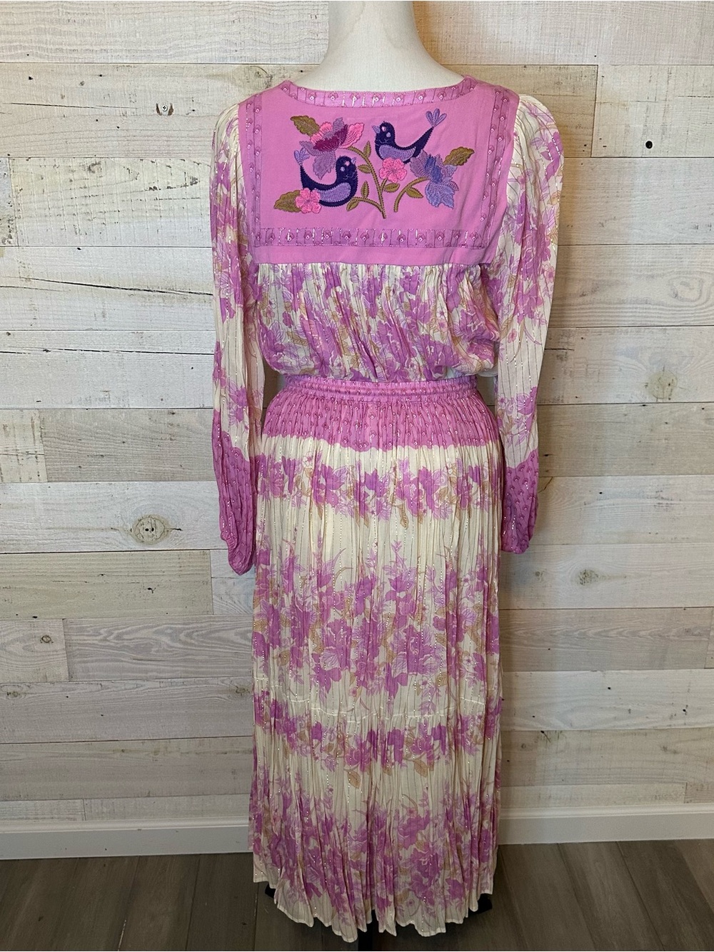 Spell & The Gypsy Collective Coco Lei Maxi Skirt in pink and cream floral print - Picture 10 of 10